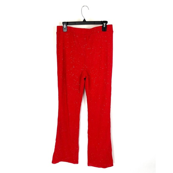 Madden NYC Sparkle Red Top & Pants Women's Glitter Party Casual Size MEDIUM  NWT - Picture 3 of 13